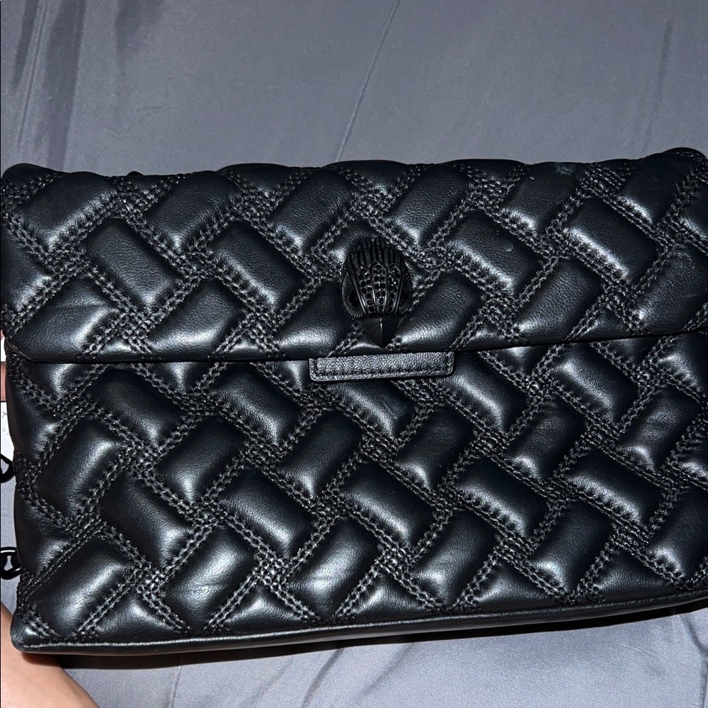 Black Quilted Leather Clutch